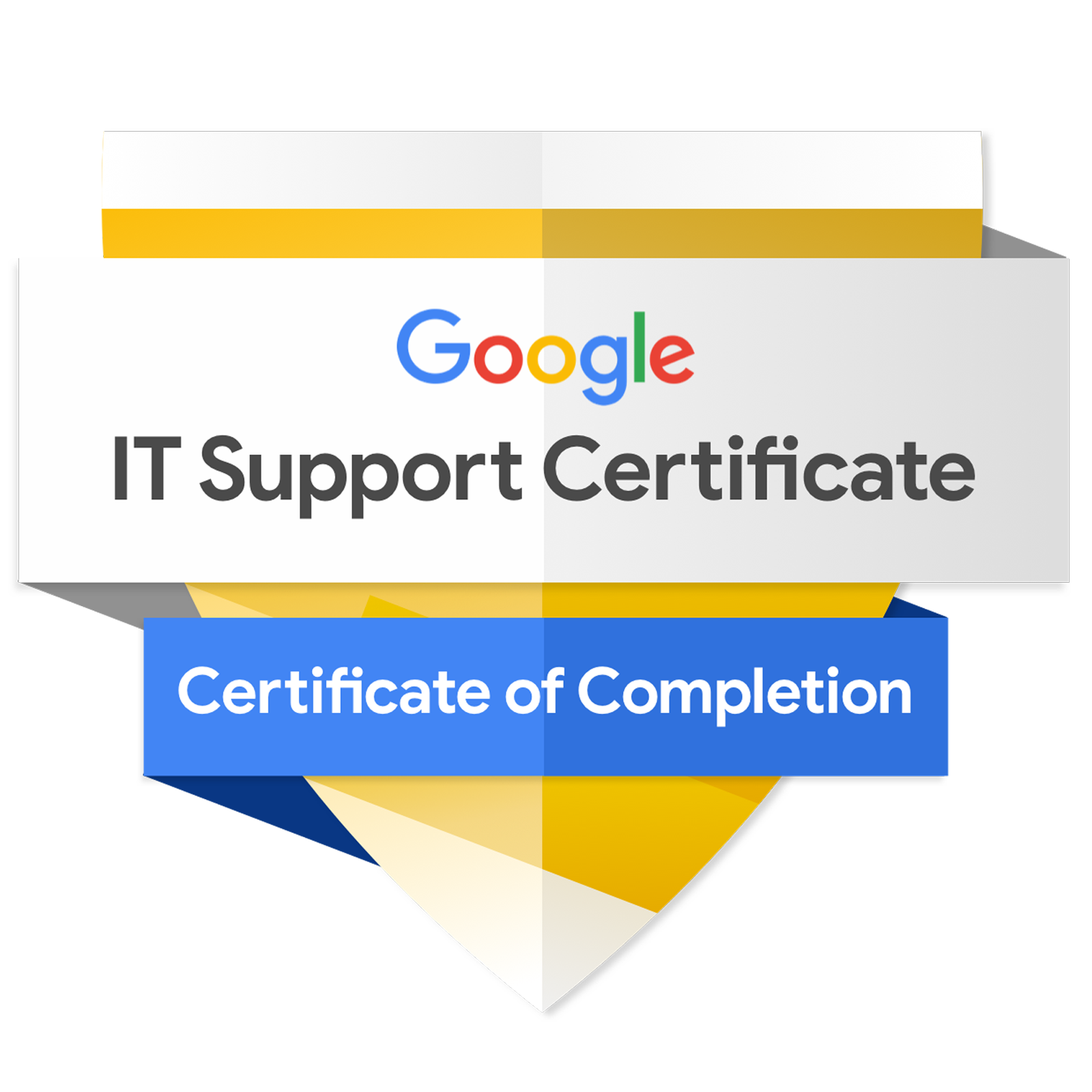 Google IT Support Certificate of Completion